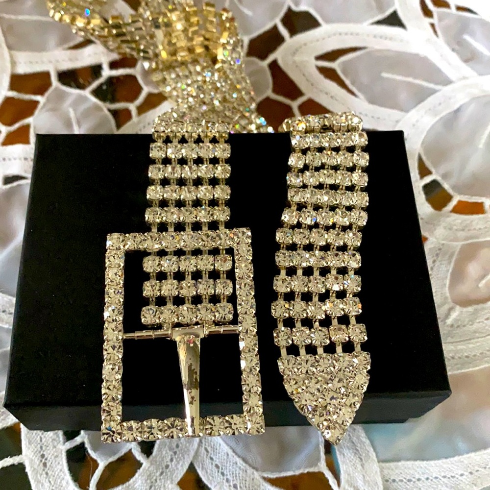 Rhinestone dressy belt.